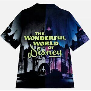 NWOT Disney Parks Wonderful World of Disney Woven Button Shirt WDW Disneyland